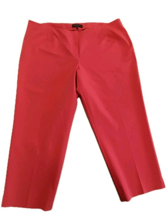 Lafayette 148 Pants - Lafayette 148 New York Lexington Crop Pants Women’s 18W Peach Pink  Zip Stretch